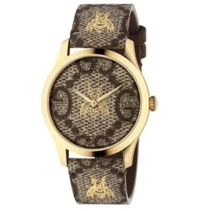 Buy Shop Gucci G Timeless Brown Dial Brown Leather Strap Watch For Men - YA1264068 USA Online