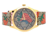 Buy Shop Gucci G Timeless Brown Dial Brown Leather Strap Watch For Women - YA1264133 USA Online