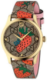 Buy Shop Gucci G Timeless Brown Dial Brown Leather Strap Watch For Women - YA1264133 USA Online
