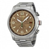Buy Shop Gucci G Timeless Brown Dial Silver Steel Strap Watch For Men - YA126248 USA Online