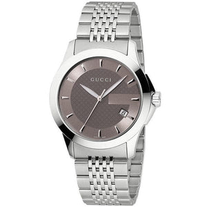 Buy Shop Gucci G Timeless Brown Dial Silver Steel Strap Watch For Women - YA126503 USA Online