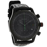 Buy Shop Gucci G Timeless Chronograph Black Dial Black Leather Strap Watch For Men - YA126244 USA Online