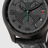 Buy Shop Gucci G Timeless Chronograph Black Dial Black Leather Strap Watch For Men - YA126244 USA Online