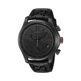 Buy Shop Gucci G Timeless Chronograph Black Dial Black Leather Strap Watch For Men - YA126244 USA Online
