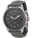 Buy Shop Gucci G Timeless Chronograph Grey Dial Grey Leather Strap Watch For Men - YA126242 USA Online