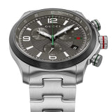 Buy Shop Gucci G Timeless Chronograph Grey Dial Silver Steel Strap Watch For Men - YA126238 USA Online
