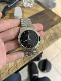 Buy Shop Gucci G Timeless Diamonds Black Dial Silver Steel Strap Watch For Men - YA126405 USA Online