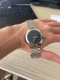 Buy Shop Gucci G Timeless Diamonds Black Dial Silver Steel Strap Watch For Men - YA126405 USA Online