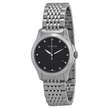 Buy Shop Gucci G Timeless Diamonds Black Dial Silver Steel Strap Watch For Men - YA126405 USA Online