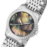 Buy Shop Gucci G Timeless Diamonds Mother of Pearl Black Dial Silver Mesh Bracelet Watch For Women - YA126507 USA Online
