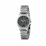 Buy Shop Gucci G Timeless Diamonds Mother of Pearl Black Dial Silver Mesh Bracelet Watch For Women - YA126507 USA Online
