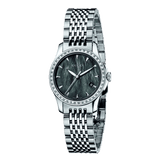 Buy Shop Gucci G Timeless Diamonds Mother of Pearl Black Dial Silver Mesh Bracelet Watch For Women - YA126507 USA Online