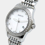 Buy Shop Gucci G Timeless Diamonds Mother of Pearl Dial Silver Mesh Bracelet Watch For Women - YA126508 USA Online