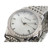 Buy Shop Gucci G Timeless Diamonds Mother of Pearl Dial Silver Steel Strap Watch For Women - YA126506 USA Online