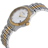 Buy Shop Gucci G Timeless Diamonds Mother of Pearl Dial Two Tone Mesh Bracelet Watch for Women - YA126513 USA Online