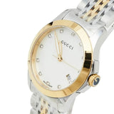 Buy Shop Gucci G Timeless Diamonds Mother of Pearl Dial Two Tone Mesh Bracelet Watch for Women - YA126513 USA Online
