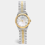 Buy Shop Gucci G Timeless Diamonds Mother of Pearl Dial Two Tone Mesh Bracelet Watch for Women - YA126513 USA Online