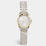 Buy Shop Gucci G Timeless Diamonds Mother of Pearl Dial Two Tone Mesh Bracelet Watch for Women - YA126513 USA Online