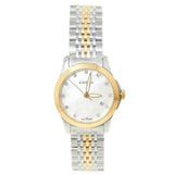 Buy Shop Gucci G Timeless Diamonds Mother of Pearl Dial Two Tone Mesh Bracelet Watch for Women - YA126513 USA Online