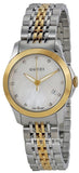 Buy Shop Gucci G Timeless Diamonds Mother of Pearl Dial Two Tone Mesh Bracelet Watch for Women - YA126513 USA Online