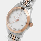 Buy Shop Gucci G Timeless Diamonds Mother of Pearl Dial Two Tone Mesh Bracelet Watch For Women - YA126514 USA Online