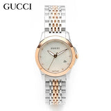 Buy Shop Gucci G Timeless Diamonds Mother of Pearl Dial Two Tone Mesh Bracelet Watch For Women - YA126514 USA Online