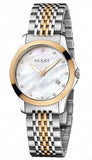 Buy Shop Gucci G Timeless Diamonds Mother of Pearl Dial Two Tone Mesh Bracelet Watch For Women - YA126514 USA Online