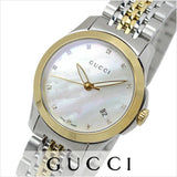 Buy Shop Gucci G Timeless Diamonds Mother of Pearl Dial Two Tone Steel Strap Watch For Women - YA126413 USA Online