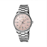 Buy Shop Gucci G Timeless Diamonds Mother of Pearl Pink Dial Silver Steel Strap Watch for Women - YA1265062 USA Online