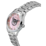 Buy Shop Gucci G Timeless Diamonds Pink Mother of Pearl Dial Silver Steel Strap Watch for Women - YA1265025 USA Online