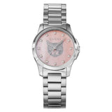 Buy Shop Gucci G Timeless Diamonds Pink Mother of Pearl Dial Silver Steel Strap Watch for Women - YA1265025 USA Online