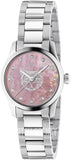 Buy Shop Gucci G Timeless Diamonds Pink Mother of Pearl Dial Silver Steel Strap Watch for Women - YA1265025 USA Online