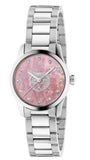 Buy Shop Gucci G Timeless Diamonds Pink Mother of Pearl Dial Silver Steel Strap Watch for Women - YA1265025 USA Online