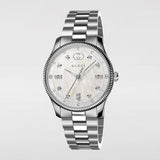 Buy Shop Gucci G Timeless Diamonds White Dial Silver Steel Strap Watch for Women - YA1265064 USA Online