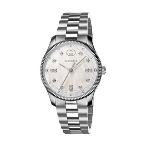 Buy Shop Gucci G Timeless Diamonds White Dial Silver Steel Strap Watch for Women - YA1265064 USA Online