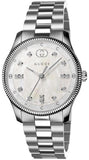 Buy Shop Gucci G Timeless Diamonds White Dial Silver Steel Strap Watch for Women - YA1265064 USA Online