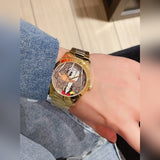 Buy Shop Gucci G Timeless Disney Donald Duck Brown Dial Brown Leather Strap Watch For Women - YA1264167 USA Online