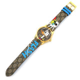 Buy Shop Gucci G Timeless Disney Donald Duck Brown Dial Brown Leather Strap Watch For Women - YA1264167 USA Online