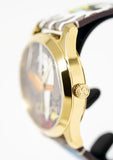 Buy Shop Gucci G Timeless Disney Donald Duck Brown Dial Brown Leather Strap Watch For Women - YA1264167 USA Online