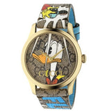 Buy Shop Gucci G Timeless Disney Donald Duck Brown Dial Brown Leather Strap Watch For Women - YA1264167 USA Online