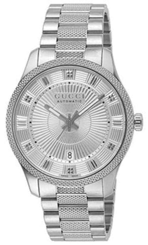 Buy Shop Gucci G Timeless Eryx Silver Dial Silver Steel Strap Watch For Men - YA126339/40 USA Online