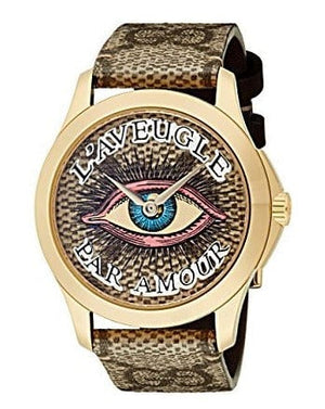 Buy Shop Gucci G Timeless Eye Beige Dial Beige Leather Strap Watch For Men - YA1264022 USA Online