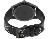 Buy Shop Gucci G Timeless Ghost Black Dial Black Leather Strap Watch For Men - YA1264018 USA Online