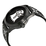 Buy Shop Gucci G Timeless Ghost Black Dial Black Leather Strap Watch For Men - YA1264018 USA Online