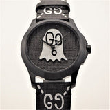 Buy Shop Gucci G Timeless Ghost Black Dial Black Leather Strap Watch For Men - YA1264018 USA Online