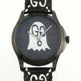Buy Shop Gucci G Timeless Ghost Black Dial Black Leather Strap Watch For Men - YA1264018 USA Online