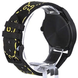 Gucci G Timeless Ghost Black Dial Black Leather Strap Watch For Men - YA1264019