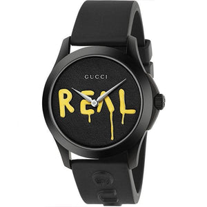 Buy Shop Gucci G Timeless Ghost Black Dial Black Rubber Strap Unisex Watch - YA1264017 USA Online