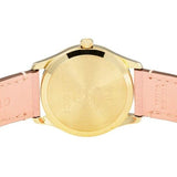Buy Shop Gucci G Timeless Gold Dial Pink Leather Strap Watch for Women - YA1265041 USA Online
