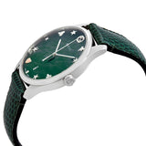 Buy Shop Gucci G-Timeless Green Mother of Pearl Dial Green Leather Strap Watch For Women - YA126585 USA Online